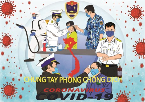 Thầy và trò trường THCS Cao Bá Quát tích cực trong công tác phòng chống dịch Covid 19. 